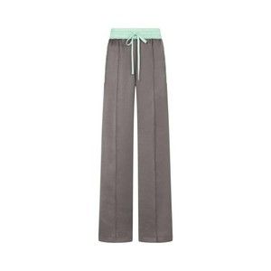 Serena Bute Satin Relaxed Jogger With Zip Pockets - Charcoal - NWT
